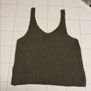 Moon & Madison Olive Knit Tank Top